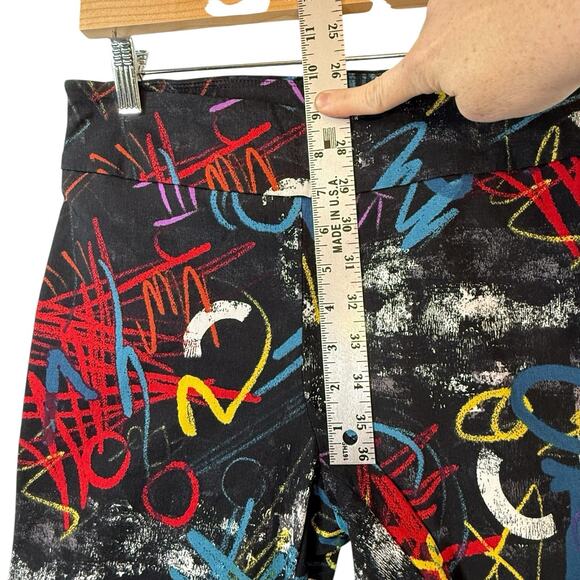 Joseph Ribkoff SIZE 8 Womens PullOn Pants 213696 Black-Multi Abstract Cropped - Picture 5 of 12